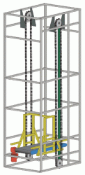 Convoyeurs à mouvement alternatif (élévateurs ou descenseurs)