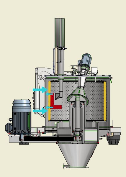 Centrifugeuse verticale à déchargement par le fond TM/S-IV pharmaceutique